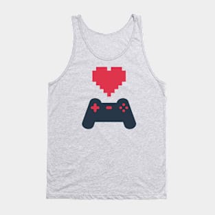 Minimalist Controller Love (Dark Blue and Red) Tank Top